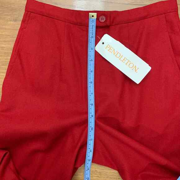 Pendleton Pants Size 8 Vintage 70s Red Wool NWT New Small Classic - Picture 8 of 13